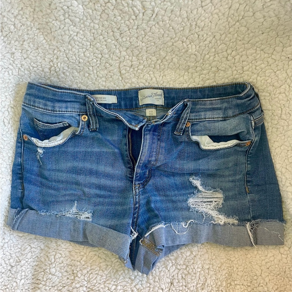Universal Thread Light Blue Ripped Jean Shorts - Picture 2 of 5